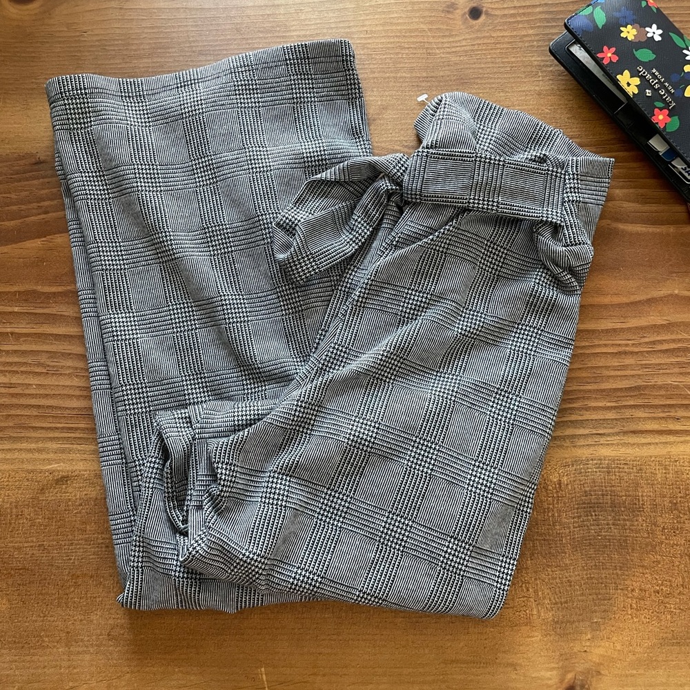Windsor Plaid High Rise Wide Leg Pants